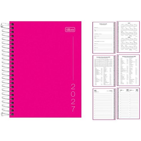 Agenda 2024 Pepper Rosa CD Espiral 160FLS