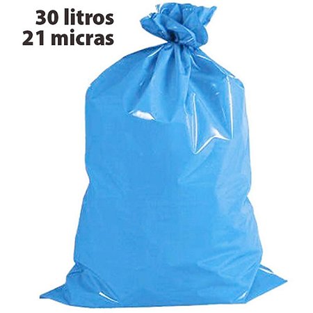 Saco para Lixo 030L Azul 21 Micras