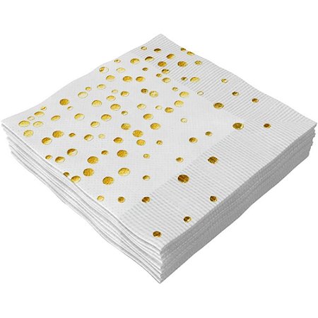 Guardanapo de Papel Metalico Confeti Ouro 33X33CM