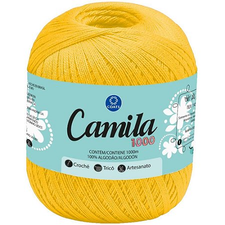 Linha para Croche Camila 00298 Amarelo PCT.C/06