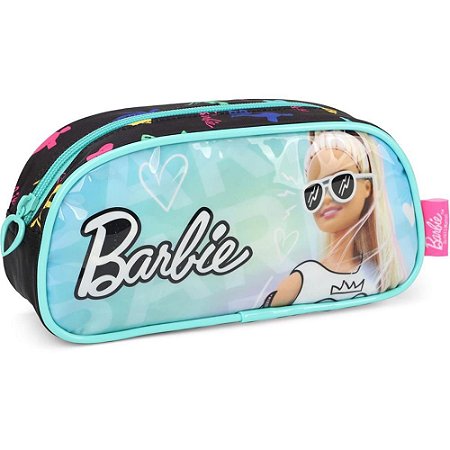Estojo Tecido Barbie 1ZIPER Verde