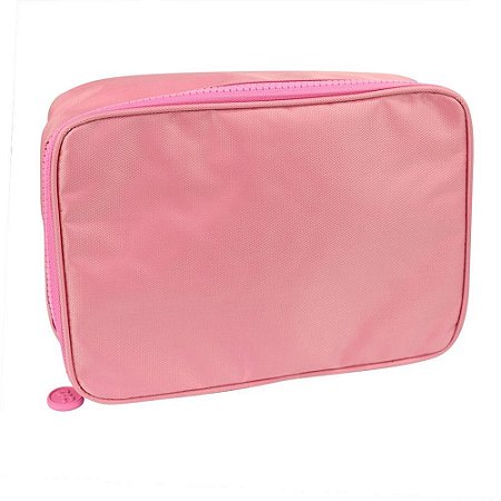 Estojo Tecido BOX Rosa G C/DIVISORIA