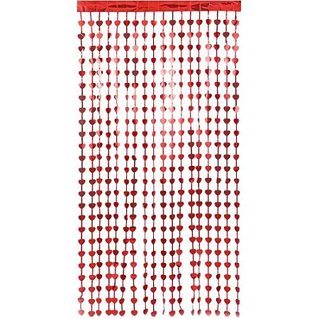 Artigo para Decoracao Cortina Metaliz. Corac VM 1X2M