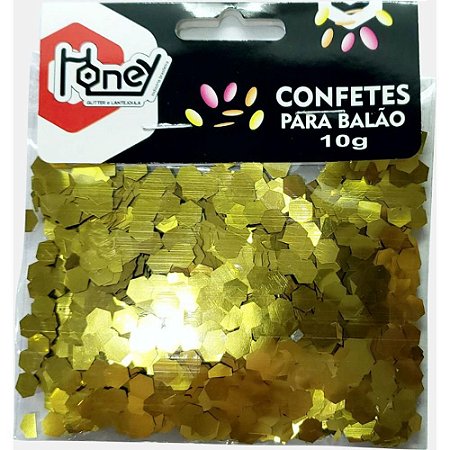 Artigo para Festa Confete 11MM 10G Ouro Metaliza