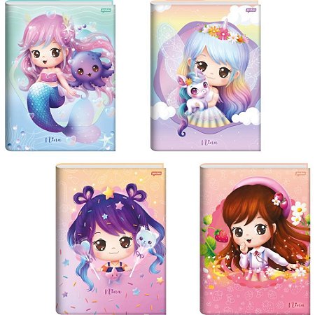 Caderno Brochurao Capa Dura Nina 80FLS
