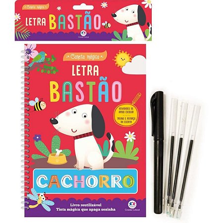 Livro de Atividades Caneta Magica Letra Bastao ESP