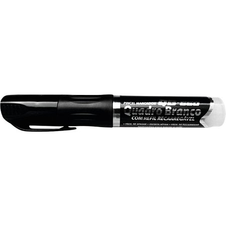 Pincel Quadro Branco QB550 Recarregavel Preto CX C/10 GRAMP Line
