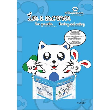 Livro Pedagogico Caligrafia Alibombom Azul S/PAUTA 60FLS