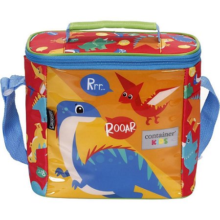 Lancheira Termica Container KIDS Dinos MAO/OMBRO