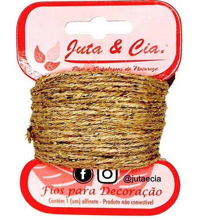 Fio de Juta 20M. CRU C/DOURADO (7890948041028)