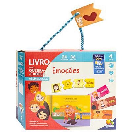 Livro QUEBRA-CABECA Todolivro PLAY Emocoes BOX