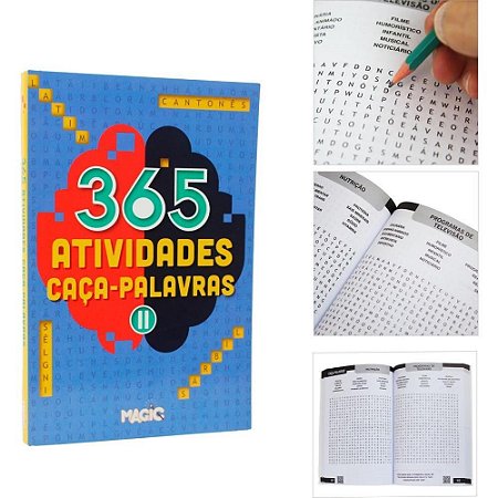 Livro Infantil Colorir 365 Atividades CACA-PALAVRAS
