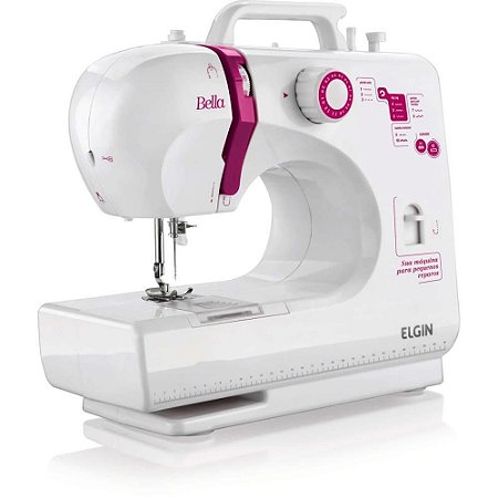 Maquina de Costura Bella 6 Pontos Bivolt Branca
