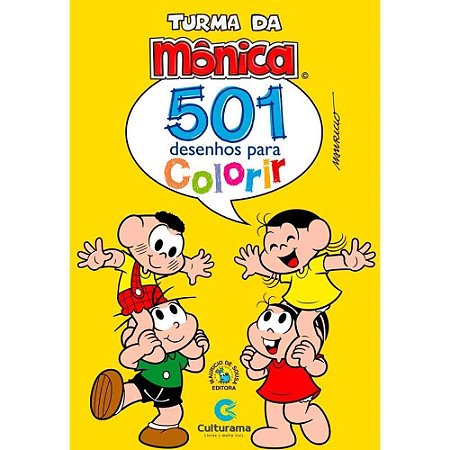 Livro Infantil Colorir Turma da Monica 501 Desenhos