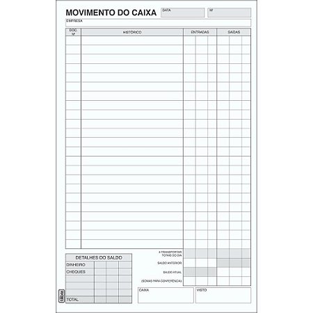 Livro Movimento Caixa 1/18 100 Folhas