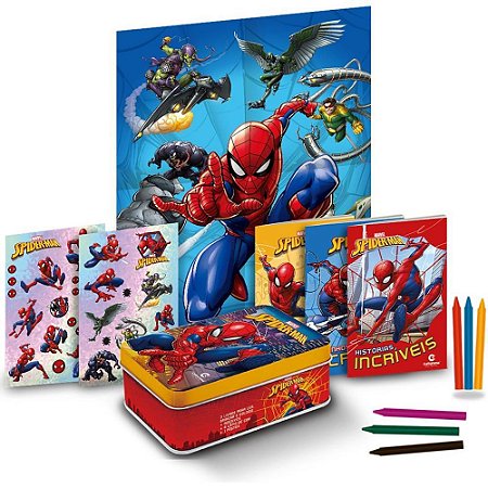 Livro Infantil Colorir Homem ARANHA Lata Divertida