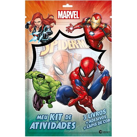 Livro Infantil Colorir Marvel Meu KIT de Atividades