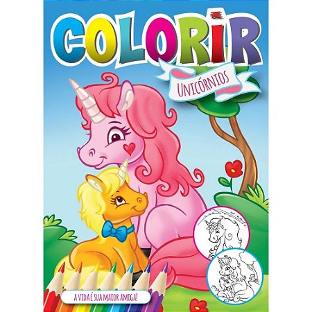 Livro Infantil Colorir Unicornios Solapa Pequeno