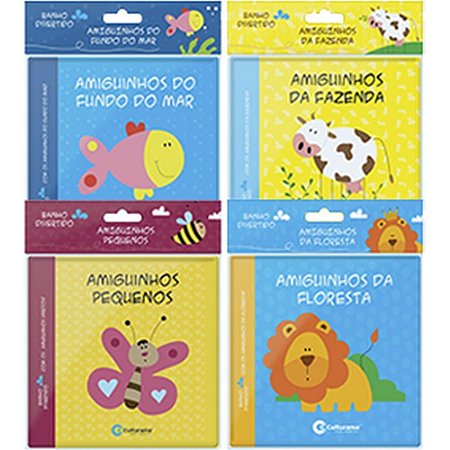 Livro para Banho Amiguinhos (S) 15,5X15,5CM 6PG