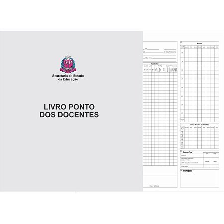 Livro Ponto Docentes 100F. 280X310MM 100 Folhas - Tamoio