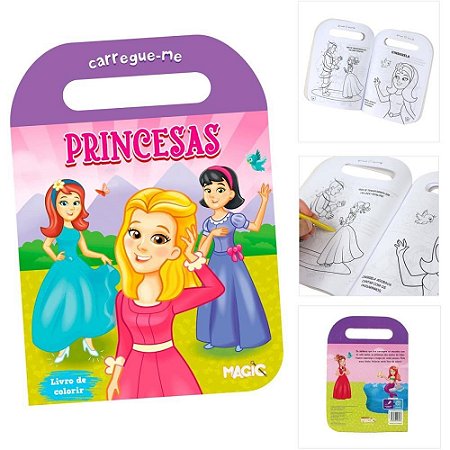 Livro Infantil Colorir Princesa Carregue ME 32PGS