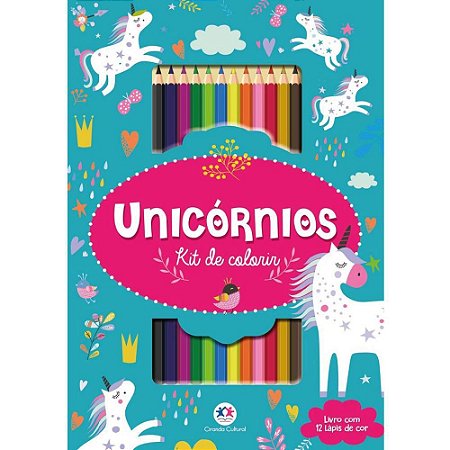 Livro Infantil Colorir Unicornios KIT Colorir C/LAPIS