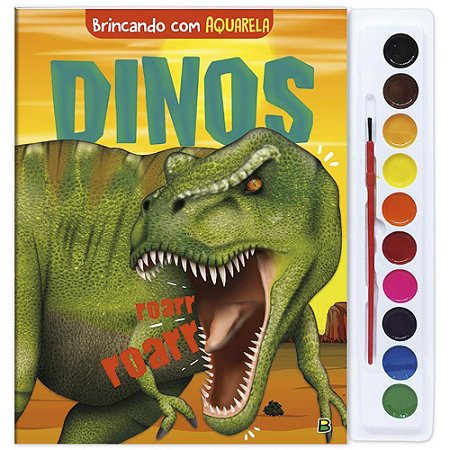 Livro Aquarela Dinos 27X28CM 16PAG