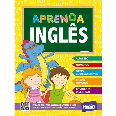 Livro Cartilha Aprenda INGLES 20X27CM 128PGS
