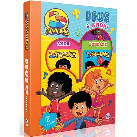 Livro Brinquedo Ilustrado 3 Palavrinhas BOX C/6MINI LIVR