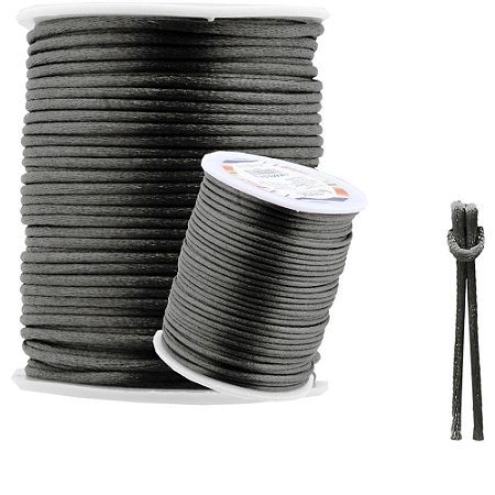 Cordao Rabo de Rato Preto 310 C/50M. 2MM