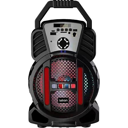 Caixa Acustica Letron Portatil TWS C/LED