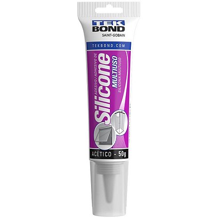 Adesivo de Silicone Tekbond Acético Multiuso Transparente 50G (MP)