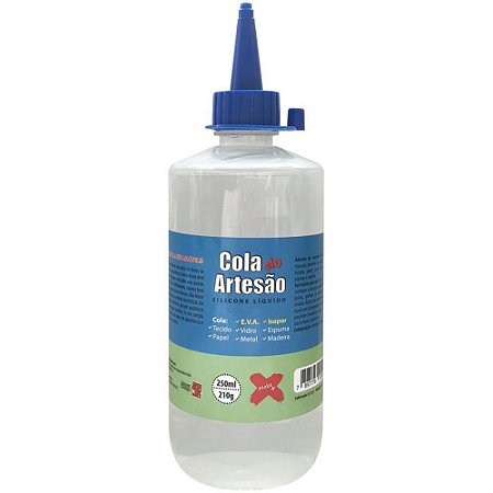 Cola para Artesanato Artesao Silicone Liquido 250ML
