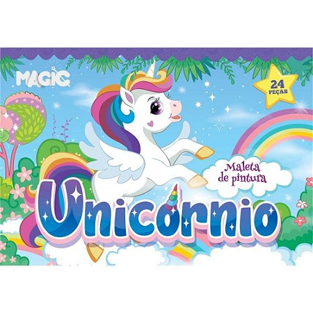 Maleta para Pintura Unicornio 24 Pecas
