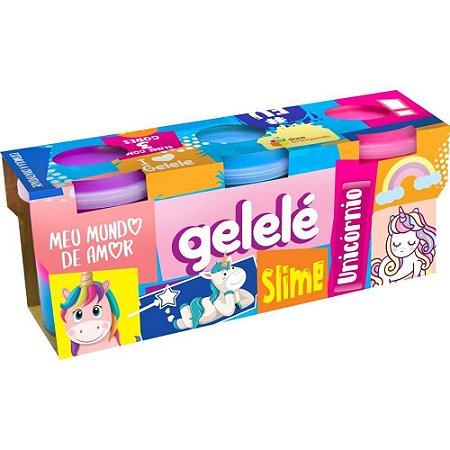 Slime Gelele TRI Pote 456G Unicornio