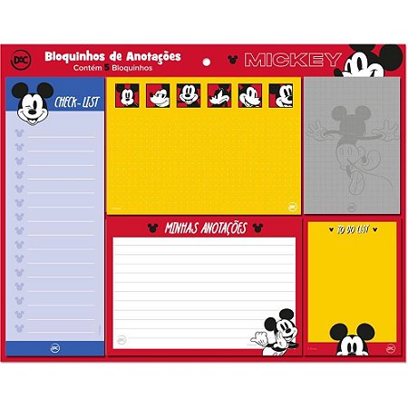 Bloco para Rascunho Mickey Anotacoes Decorado