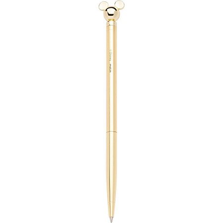 Caneta Esferografica Mickey GOLD Metalic Tinta PRET