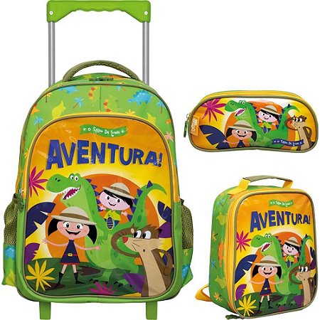 Mochila Infantil com Rodinha SHOW da Luna Sauro REX 3PC