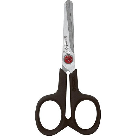 Tesoura Escolar Bolso Ponto Vermelho 11CM.