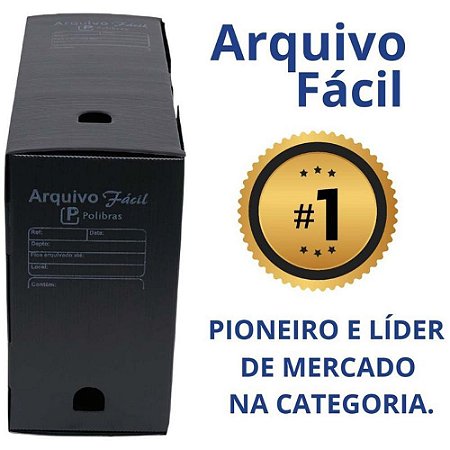 Arquivo Morto Polipropileno Facil Novaonda Preto PCT.C/10