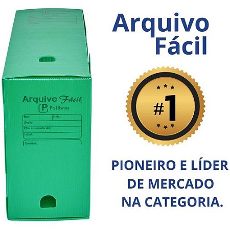 Arquivo Morto Polipropileno Facil Novaonda Verde PCT.C/10