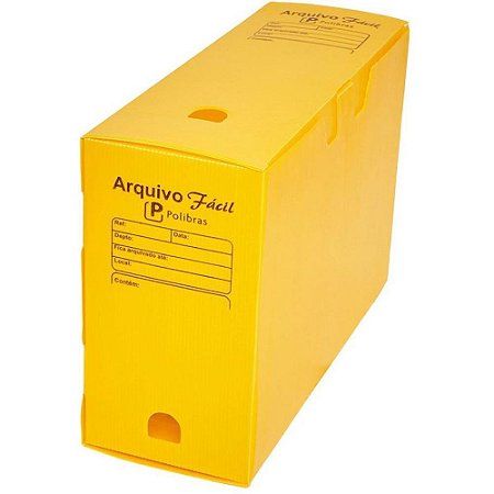 Arquivo Morto Polipropileno Facil Novaonda Amarelo PCT.C/10
