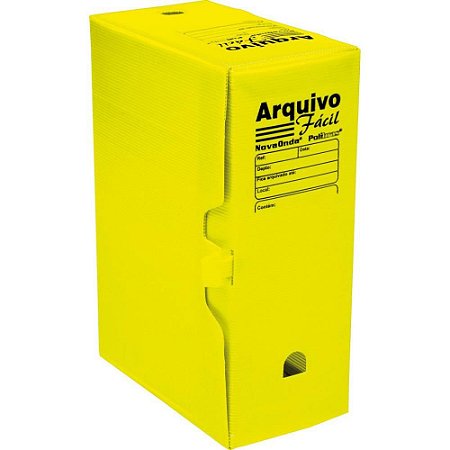 Arquivo Morto Polipropileno Facil Novaonda Amarelo PCT.C/10
