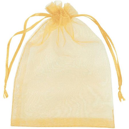 Saco de Organza Dourado 10X15CM