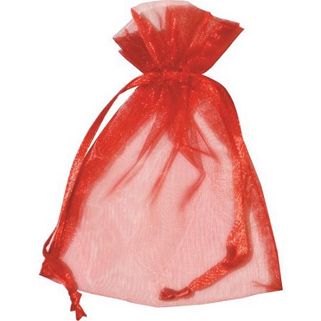 Saco de Organza Vermelho 8X10CM