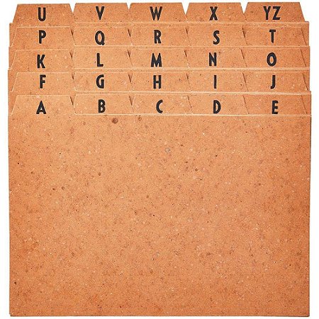 Indice para Fichario A-Z  3X5 Cartao KRAFT