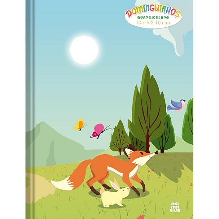 Caderno Quadriculado Univers. Dominguinhos COST. 1X1CM 40F (17891321104115)