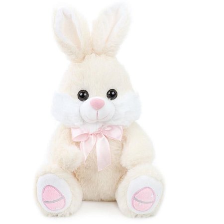 Coelhos de Pascoa Pelucia C/LACO Rosa 25CM