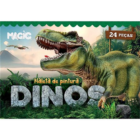 Maleta para Pintura Dinossauro 24 Pecas