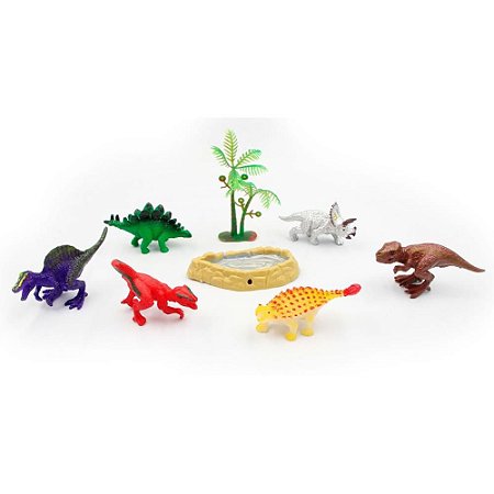 Miniatura Colecionavel KIT Dinossauros 8PCS Tubo (S)